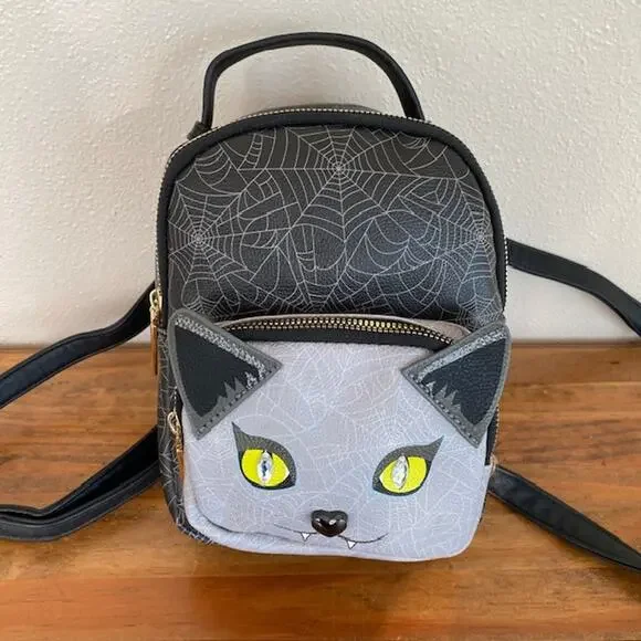 Betsey Johnson Halloween Vampire Cat Kitsch Mini Backpack - Picture 1 of 11